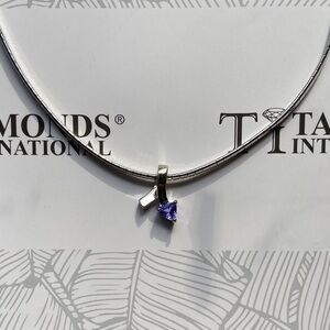 NWOT Safi Kilima Tanzanite Slide On Omega Chain Necklace